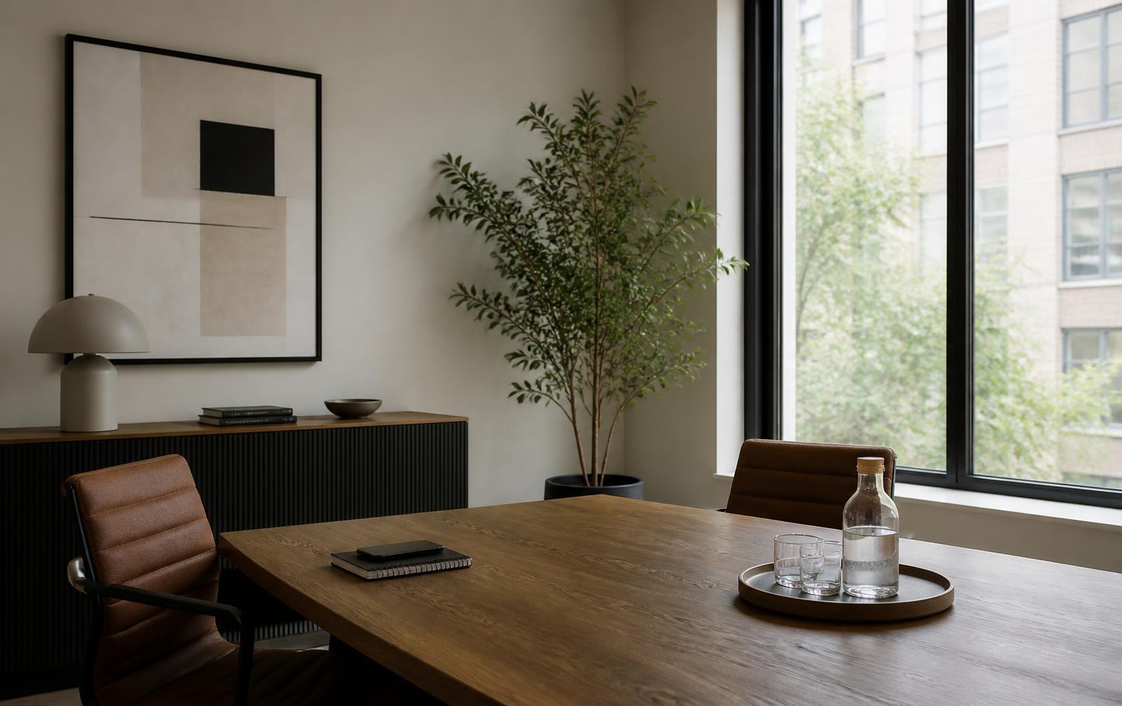Overlegruimte met daglicht in het kantoor